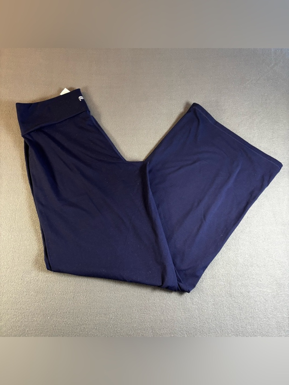 FABLETICS Women’s PureLuxe Foldover Pant in Deep Navy Blue Small